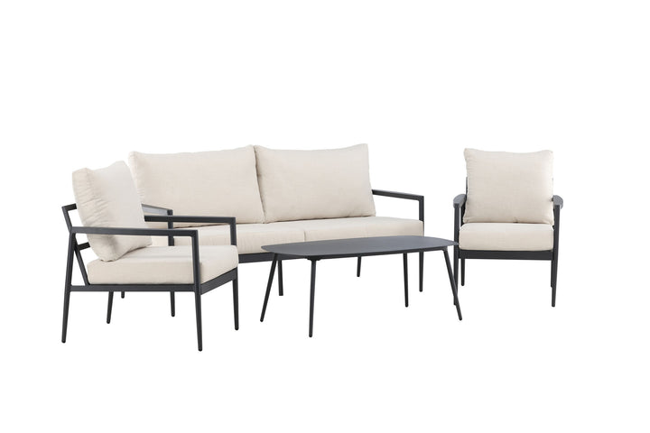 Venture Home Taromina Lounge Set - Black / Beige