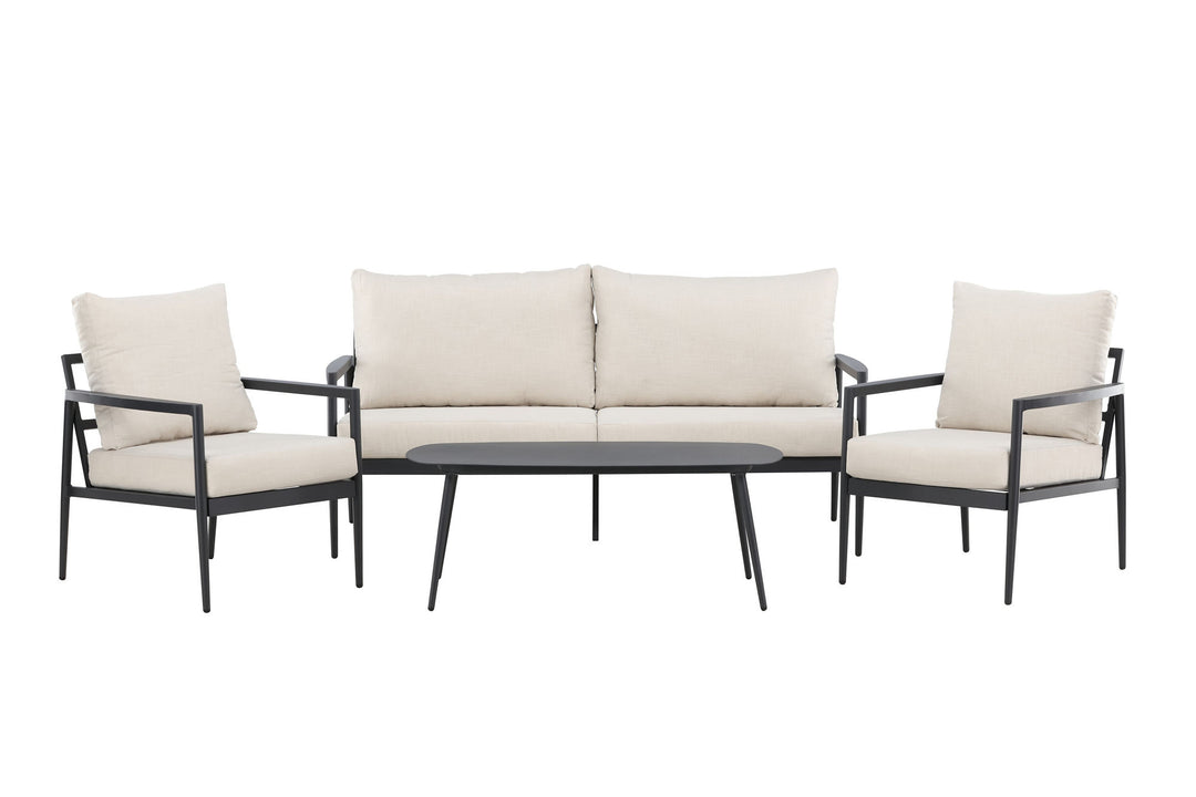 Venture Home Taromina Lounge Set - Black / Beige