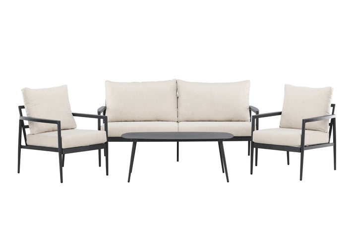 Venture Home Taromina Lounge Set - Black / Beige