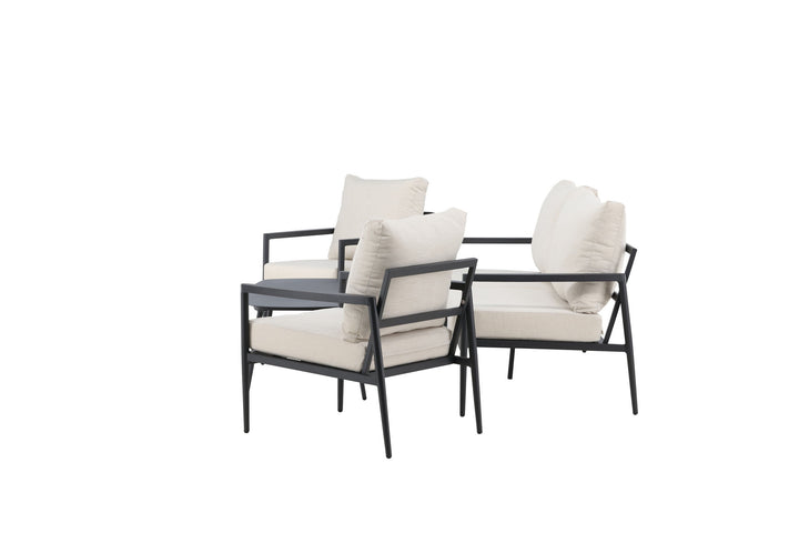 Venture Home Taromina Lounge Set - Black / Beige