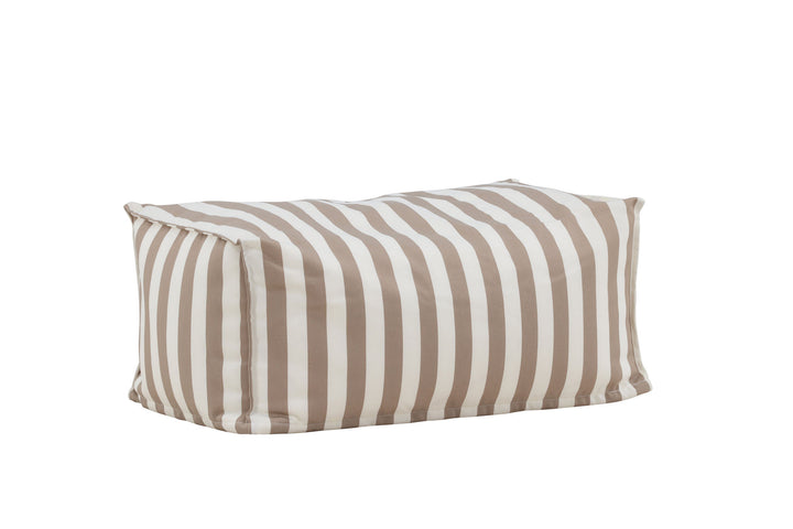 Venture Home Redang Ottoman Fabric - White/ Beige Striped / 75*40*33