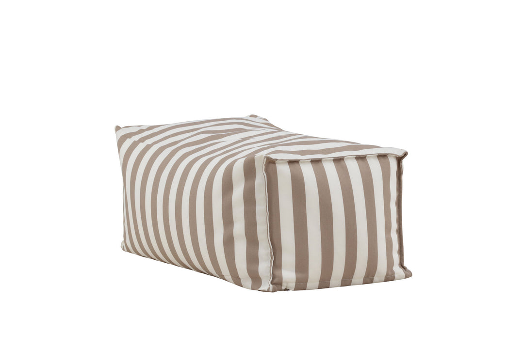 Venture Home Redang Ottoman Fabric - White/ Beige Striped / 75*40*33