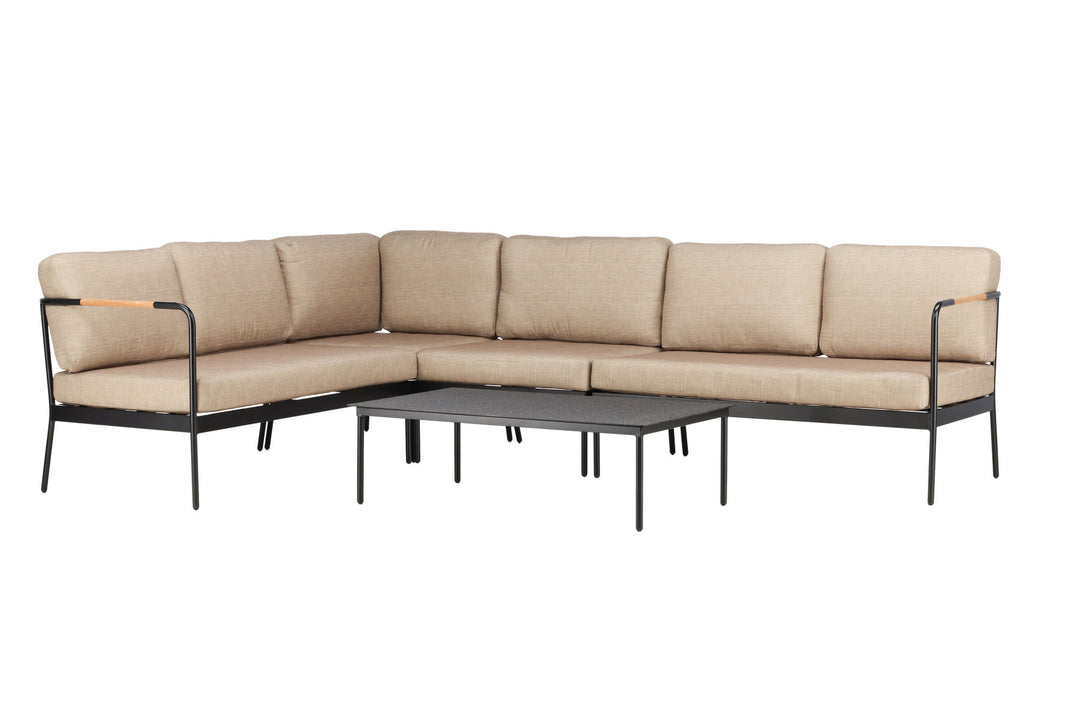 Venture Home Pehnna Corner Loungeset Steel - Black / Sand