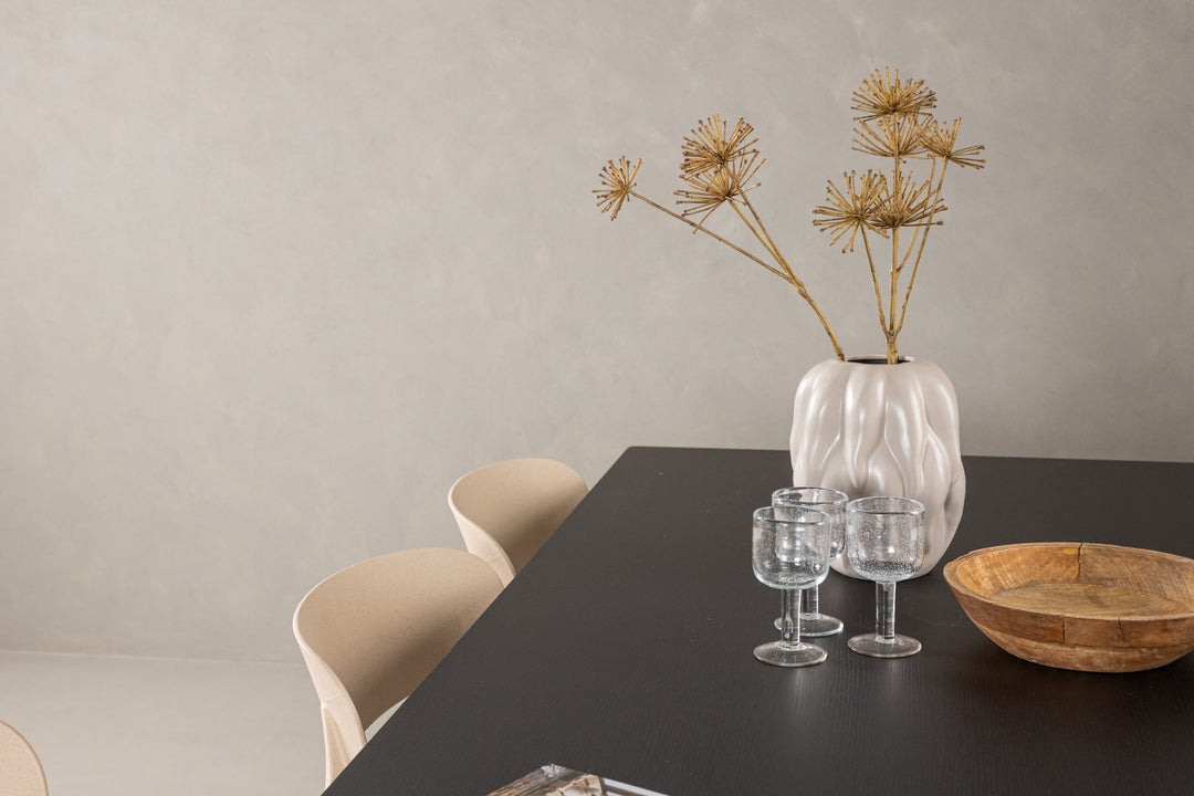 Venture Home Vail Dining Table - Black / Smoked Black MDF +Åstol Dining Chair - Nature Wood plastic composite _6