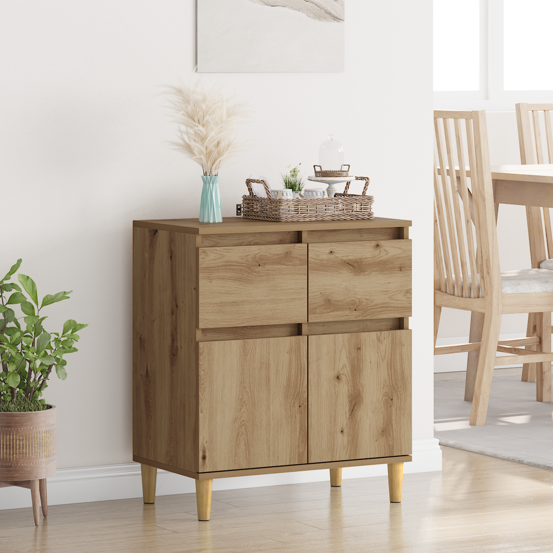Sideboard Artisan Egetræ 60 x 35 x 70 cm Konstrueret træ