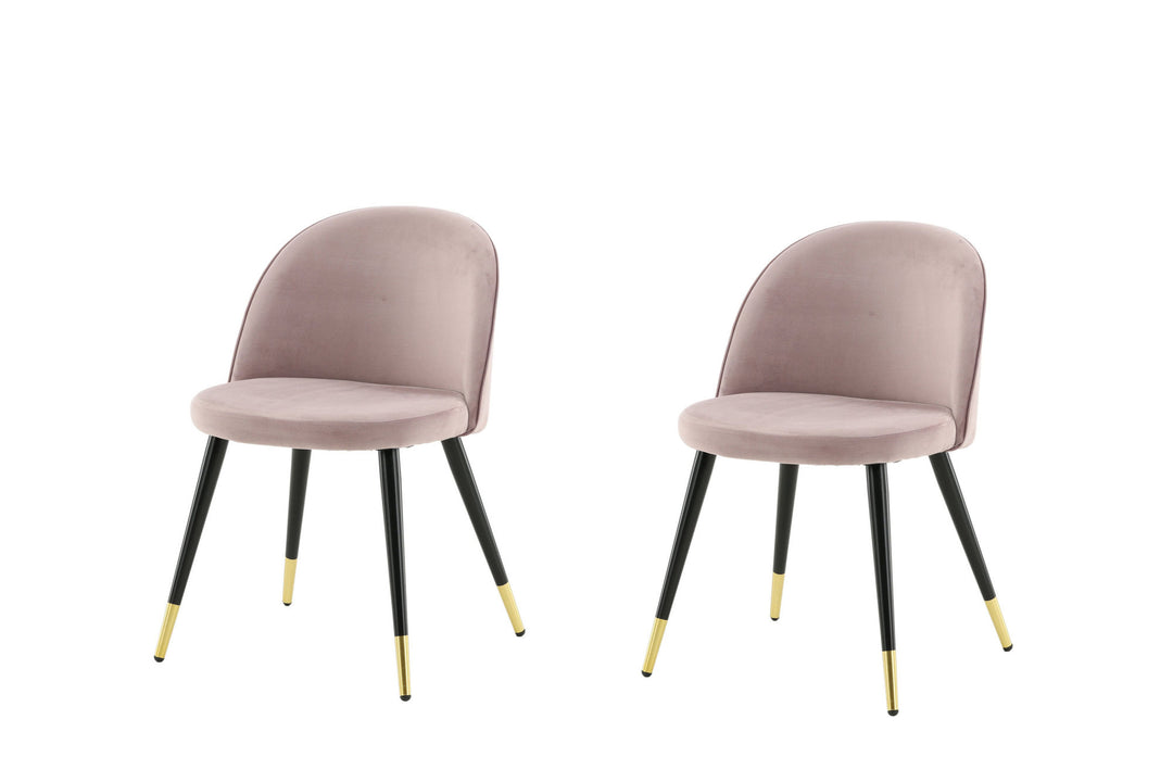 Venture Home Velvet 2-pack Brass Dusty Pink