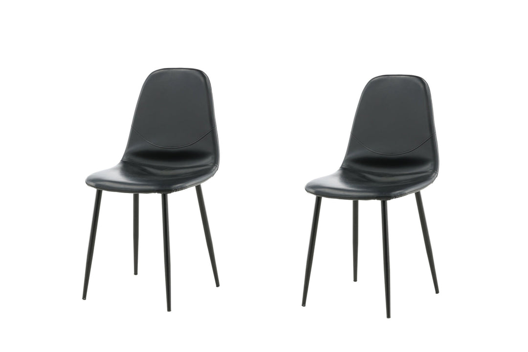 Venture Home Polar Matstol 2-pack - Svart / Svart PU