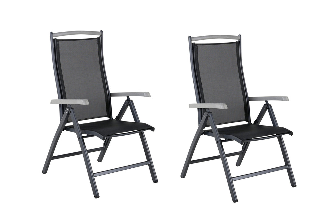 Venture Home Albany 5:pos Chair 2-pack - Black/Black