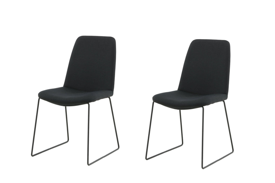Venture Home Muce Dining Chair - Black Legs - Black Fabric