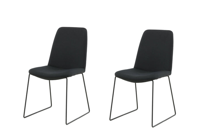 Venture Home Muce Dining Chair - Black Legs - Black Fabric