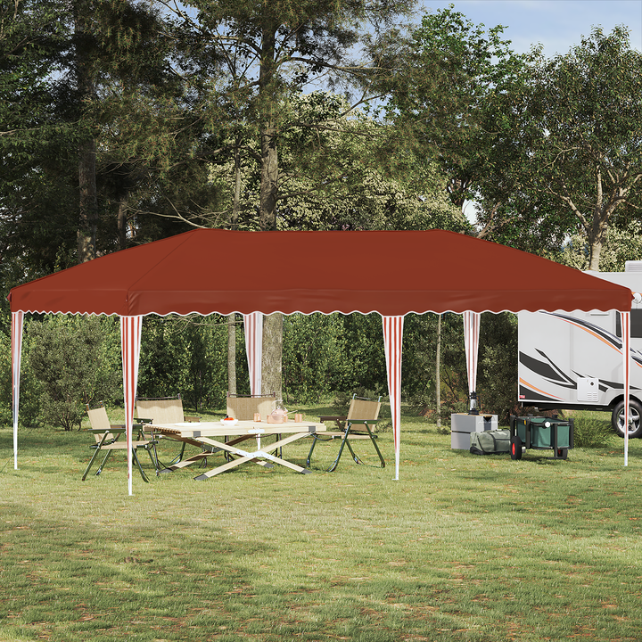 Pop-up Festtelt 575 x 290 x 245 cm Terrakotta