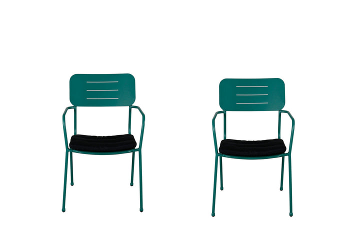 Venture Home Nicke Dining Chair W. Armrest 2-pack - Gren Steel