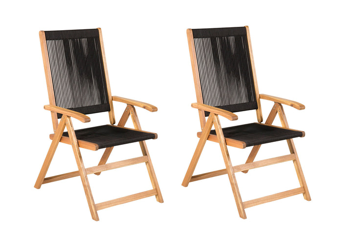 Venture Home Little John Foldable Chair 2-pack - Rope / Acacia