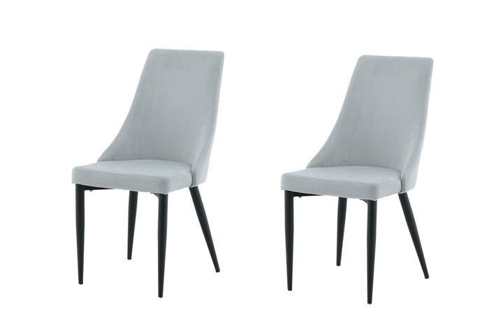 Venture Home Leone Dining Chair 2-pack - Black Legs / Light Grey Corduroy Ersätts av 27701-995