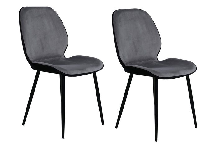 Venture Home Emma Chair 2-pack - Black / Light Grey