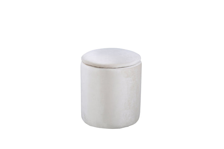 Venture Home Limpen Pouf - / Beige Velvet