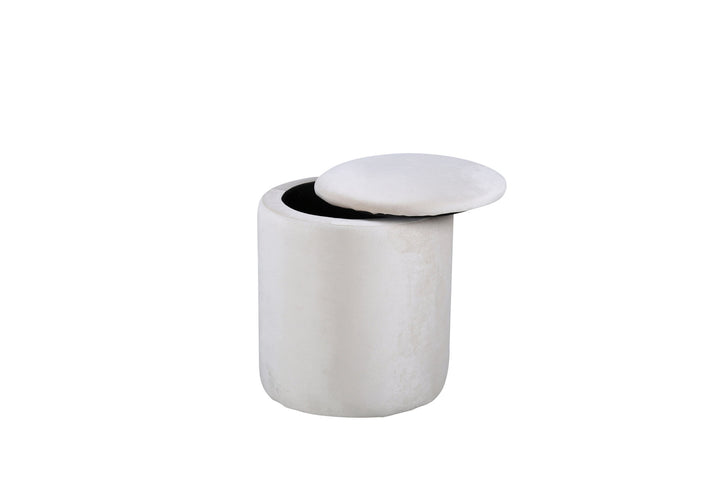 Venture Home Limpen Pouf - / Beige Velvet