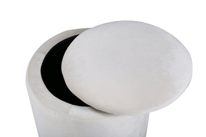 Venture Home Limpen Pouf - / Beige Velvet