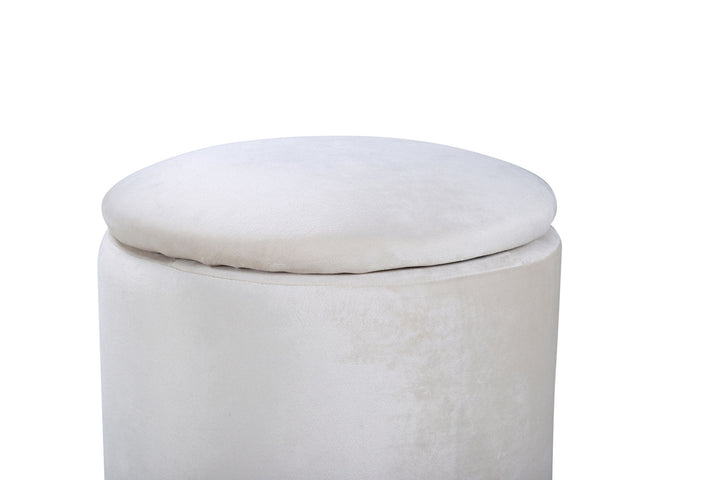 Venture Home Limpen Pouf - / Beige Velvet