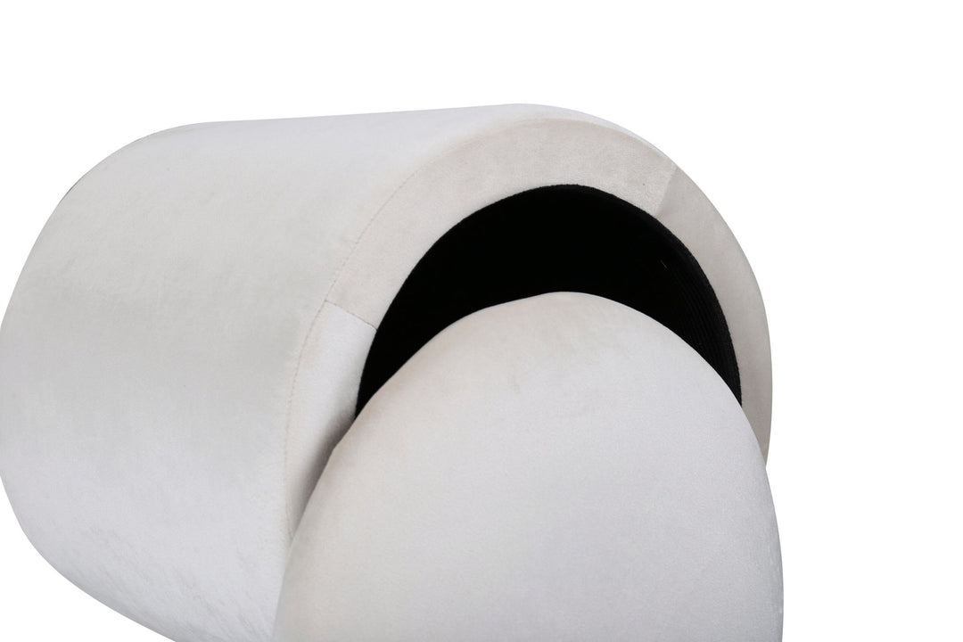 Venture Home Limpen Pouf - / Beige Velvet