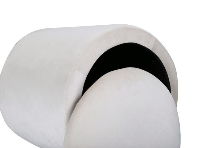 Venture Home Limpen Pouf - / Beige Velvet