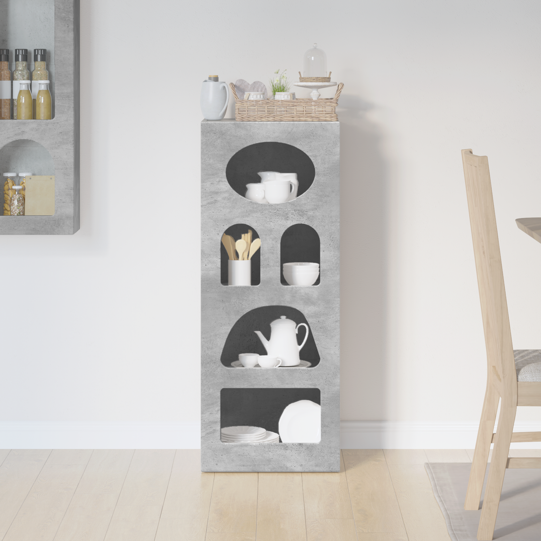 Sideboard ELST Beton Grå 40 x 35 x 100,5 cm Konstrueret træ