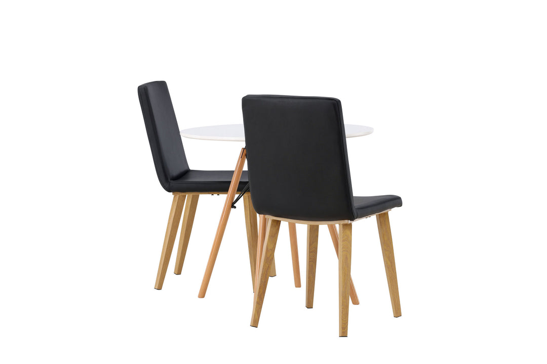 Venture Home Danburi Dining Table - Woodlook / Woodlook MDF +Today Dining Chair - Nature / Black PU _2