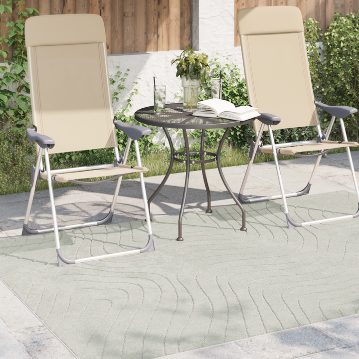 Områdetæpper Rektangulær PALMERAS Grøn 140 x 200 cm Polyester