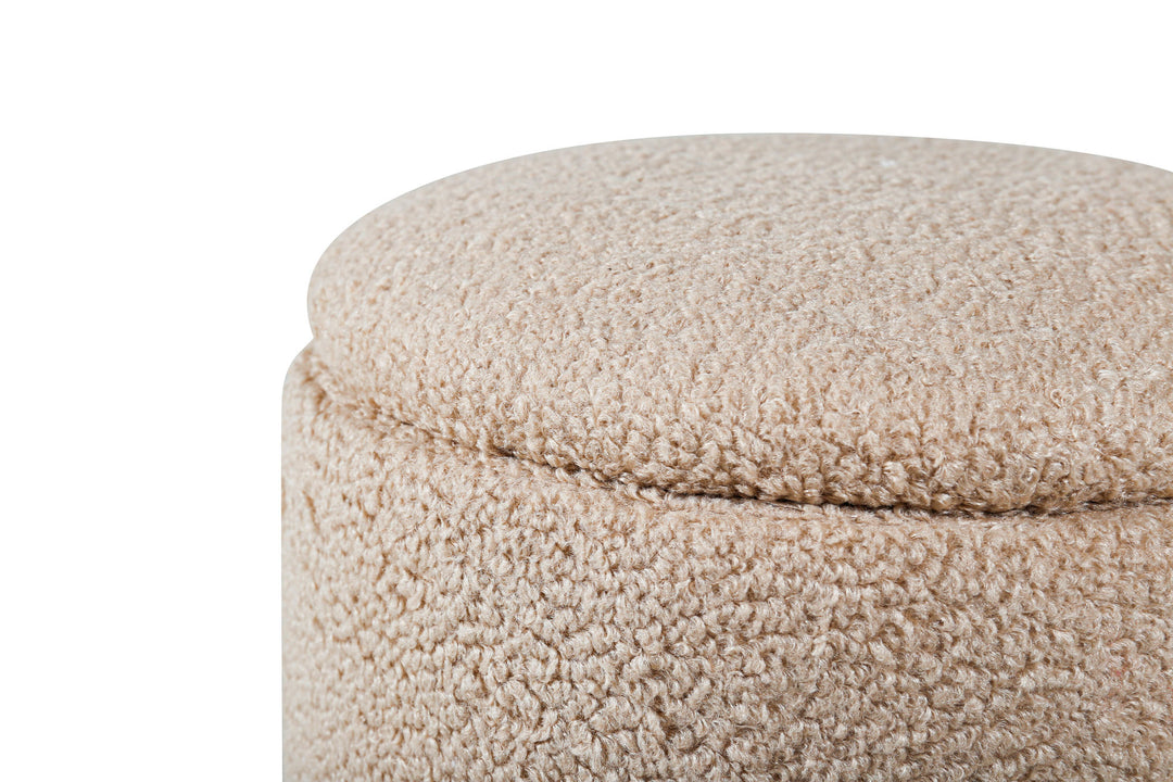 Venture Home Limpen Pouf - / Beige Teddy