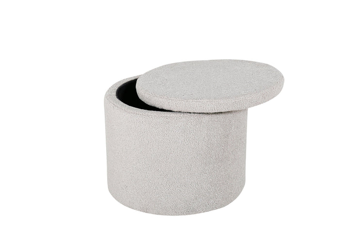 Venture Home Dunken Pouf - / Greige Teddy