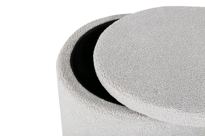 Venture Home Dunken Pouf - / Greige Teddy