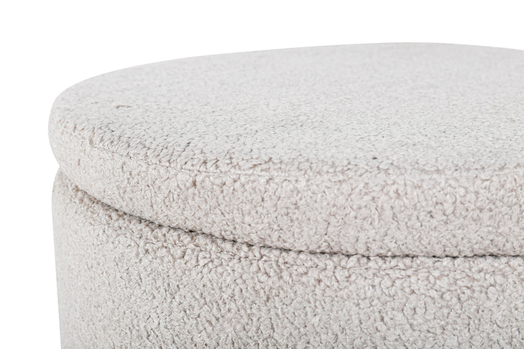 Venture Home Dunken Pouf - / Greige Teddy