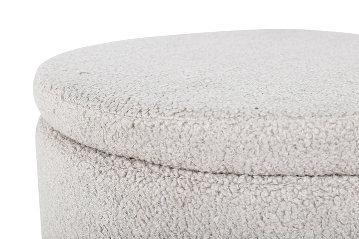 Venture Home Dunken Pouf - / Greige Teddy