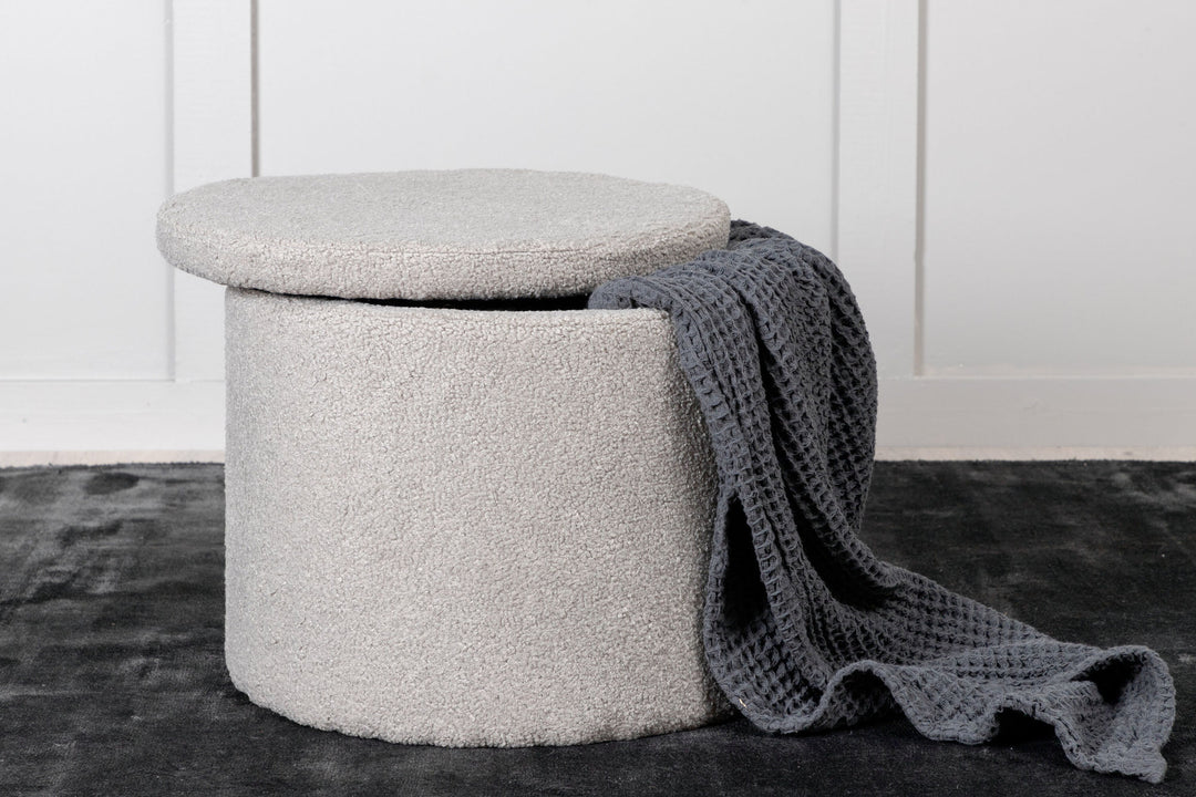 Venture Home Dunken Pouf - / Greige Teddy