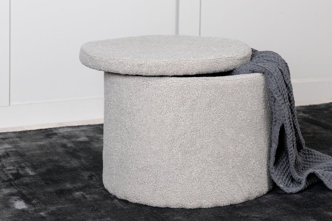 Venture Home Dunken Pouf - / Greige Teddy