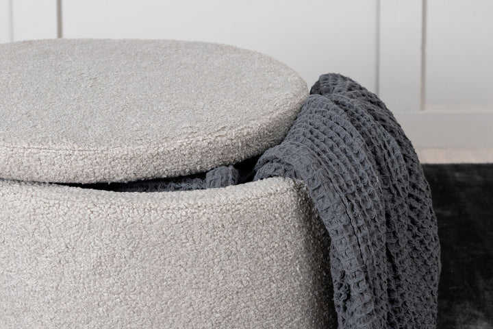 Venture Home Dunken Pouf - / Greige Teddy