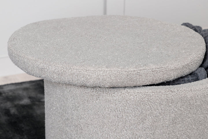 Venture Home Dunken Pouf - / Greige Teddy