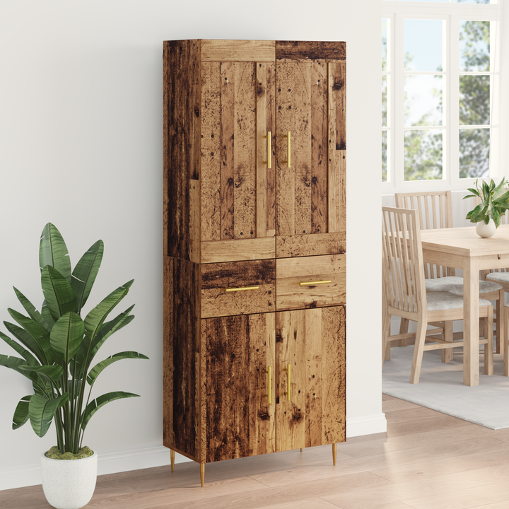 Highboard Gammelt træ 69,5 x 34 x 180 cm Konstrueret træ