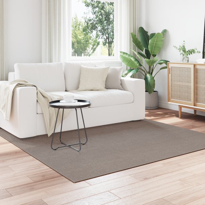 Områdetæpper Firkantet LUGO Gråbrun 200 x 200 cm Polyester