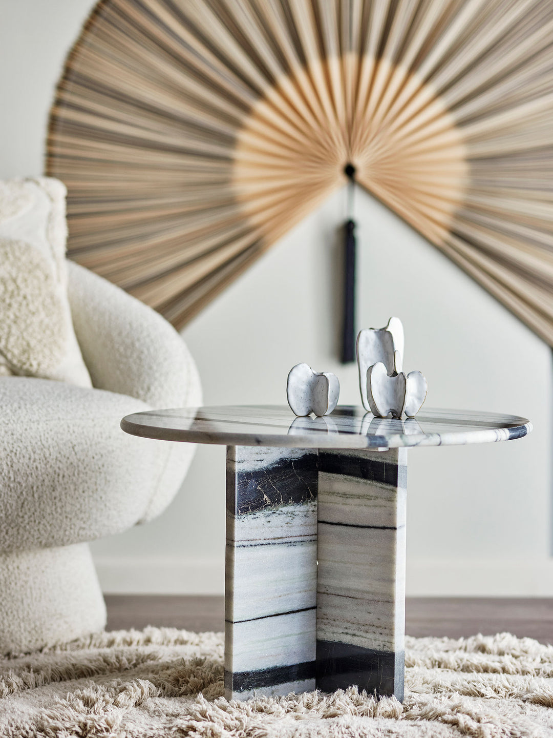 Bloomingville Rosito Sofabord, Hvid, Marmor