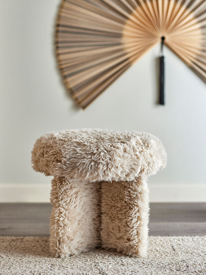 Bloomingville Frikka Puf, Natur, Polyester