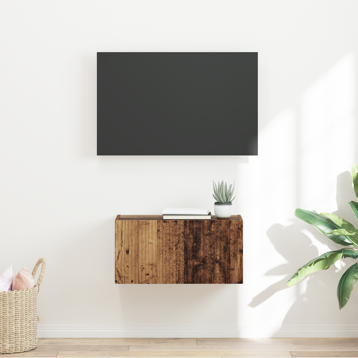 TV vægskab Gammelt træ 60 x 31 x 29,5 cm Konstrueret træ