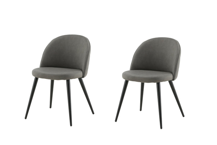 Venture Home Velvet Stitches Chair Black / Grey Micro Fibre