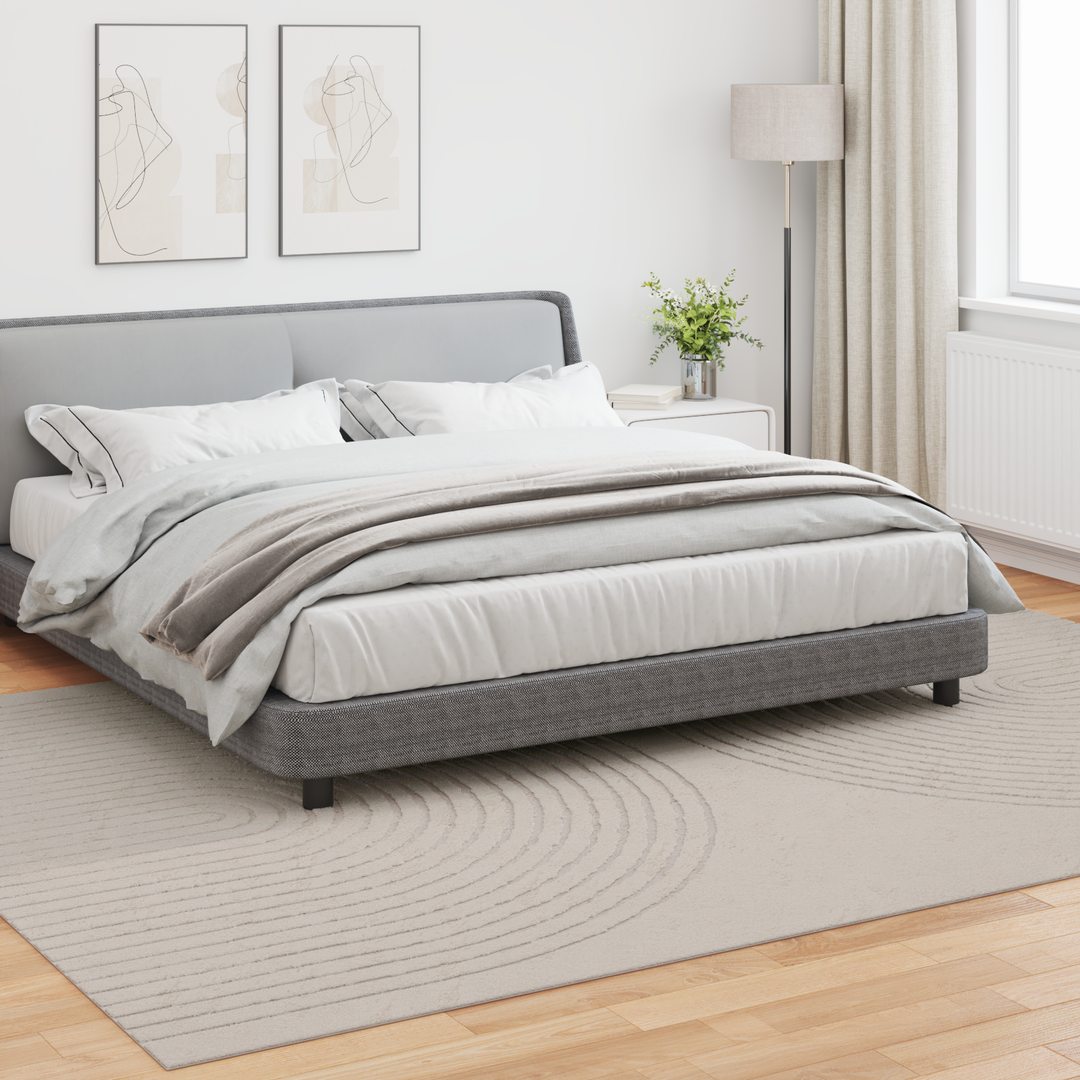 Områdetæpper Rektangulær GALATI Creme 340 x 240 cm Polyester