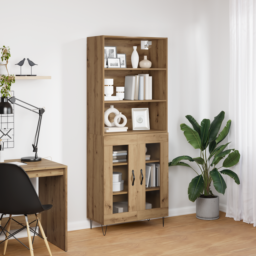 Highboard 2 pcs Artisan Egetræ Konstrueret træ