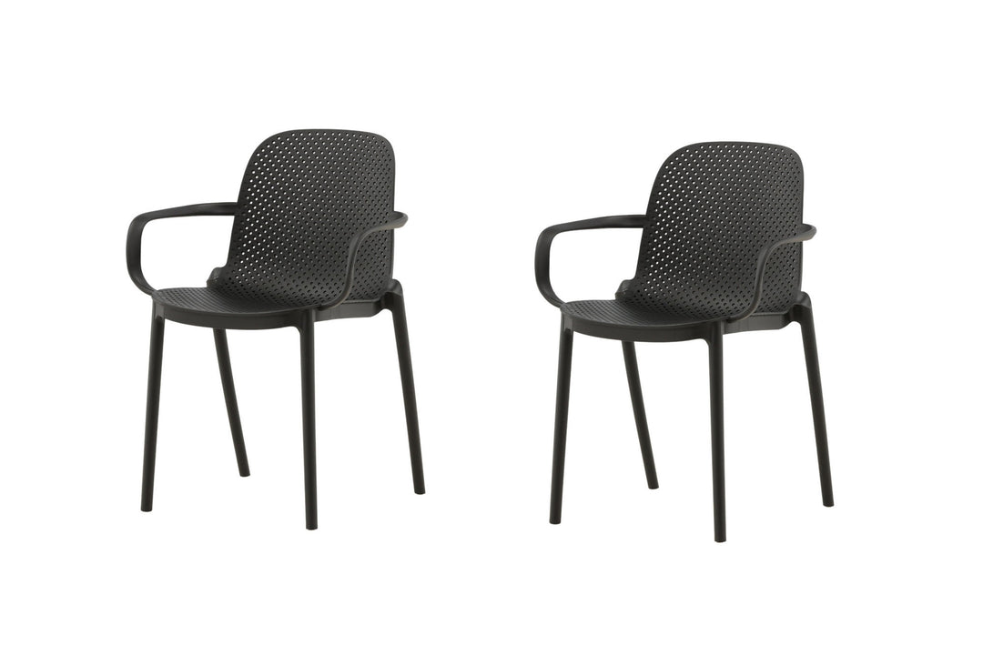 Venture Home Baltimore Dining Chair - Black / Black Plastic
