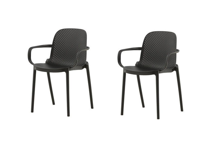 Venture Home Baltimore Dining Chair - Black / Black Plastic
