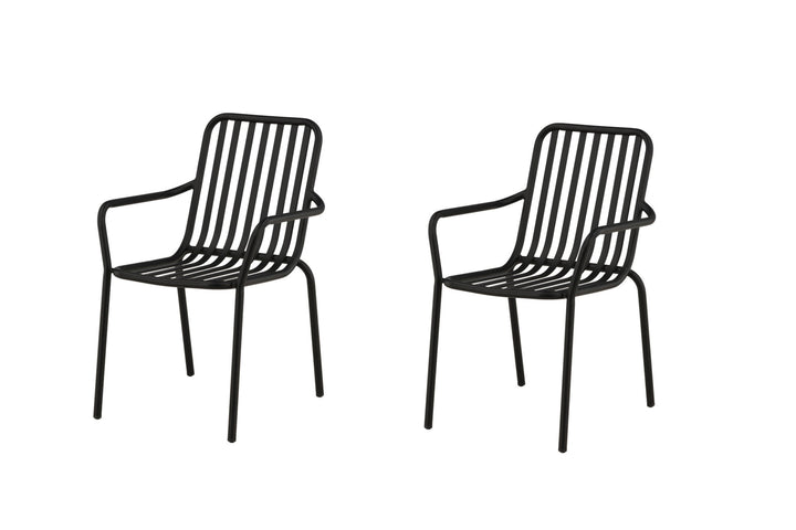 Venture Home Peking Diningchair 2-pack Aluminum - Black /