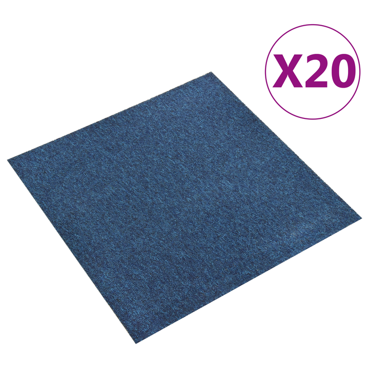 Tæppe 20 pcs Mørk blå 50 x 50 cm 100% Polypropylen