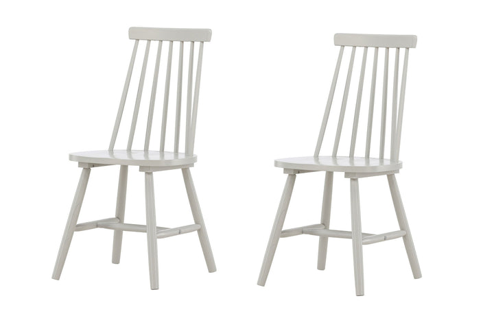 Venture Home Lönneberga Dining Chair 2-pack - Light Grey / Light Grey Solid Rubber Wood